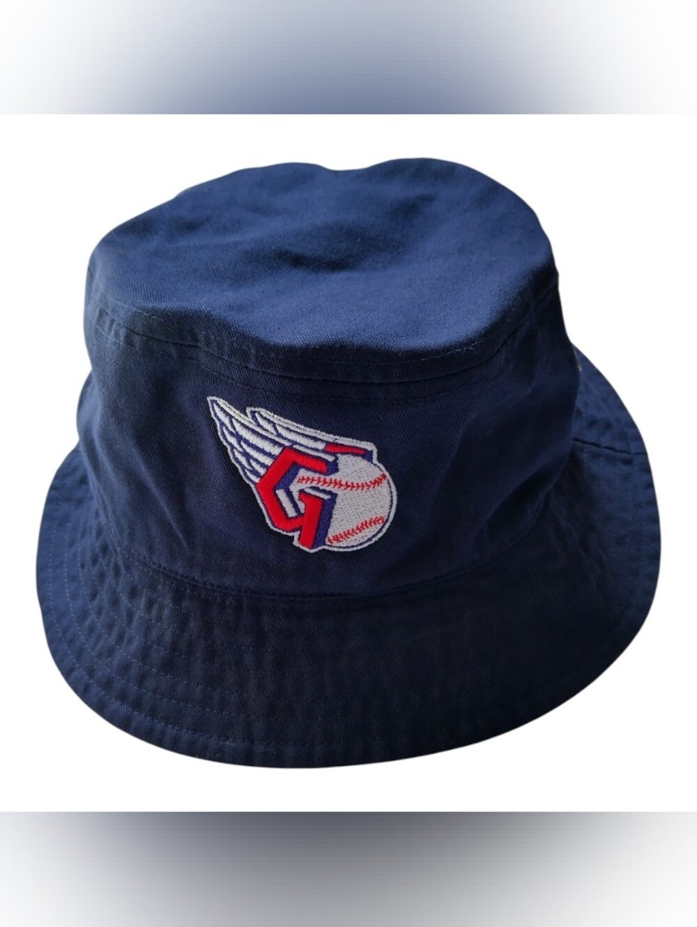 Cleveland Guardians MLB Bucket Hat Navy Blue Cotton Embroidered Logo Unisex L/XL